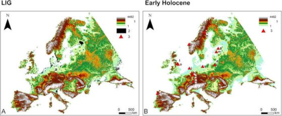 Карти, показващи евентуално изгаряне на растителност